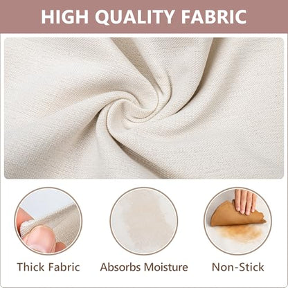 Imitation Linen Tablecloth 59x39 Inch Large - Cotton Canvas Drop Cloth Sheet for Table - Versatile Pottery Fabric Sheets for Painting, Ceramics, Wedging/Rolling Potters Clay with Tools (1pc)