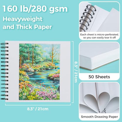 Ohuhu Markers +Bleedproof Marker Pad 8.3"x8.3"