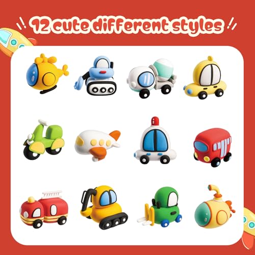 Both idea Air Dry Clay Kit, Car Theme | 12 Packs, Non-Toxic Kids Gift | School & Party: Perfect for classroom art activities, birthday party favors, creative family DIY, and holiday celebrations. - style: Tiny Drivers