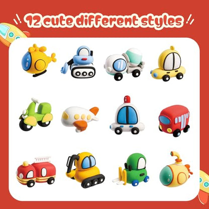 Both idea Air Dry Clay Kit, Car Theme | 12 Packs, Non-Toxic Kids Gift | School & Party: Perfect for classroom art activities, birthday party favors, creative family DIY, and holiday celebrations. - style: Tiny Drivers