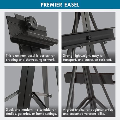 SD STUDIO DESIGNS Premier Easel - Black 41" W x 27" D x 57" H - style: 46.5"