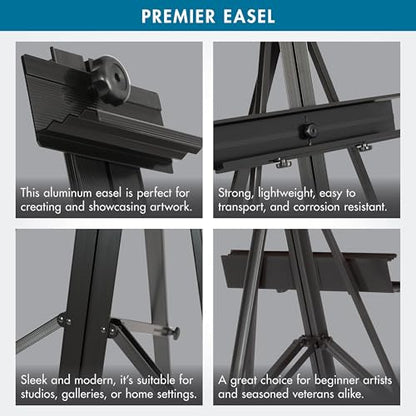 SD STUDIO DESIGNS Premier Easel - Black 41" W x 27" D x 57" H - style: 46.5"