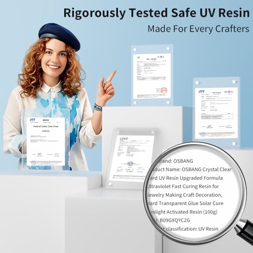 500g UV Resin Crystal Clear Hard UV Cure Epoxy Resin, Upgraded Formula, Solar Activated Glue Kit Transparent Ultraviolet Fast Curing for Jewelry Making Craft Decoration - size: 500g
