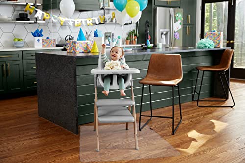 Graco Under High Chair Mat, 50", Clear, Pack of 1 | Waterproof & Washable, Plastic, Food/Spill Catcher, Eating, Painting & Art Floor Cover - color: Clear, size: Pack of 1