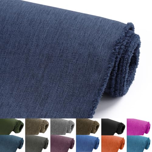 Waterproof Canvas Fabric by The Yard, 58inch 600D Upholstery Fabric Polyester Material Outdoor Water Resistant Material for Sewing Chair Patio Cushion Bag Sofa Seat Repair, 1 Yard Denim Blue - color: Denim Blue, size: Pre Cut 1 Yard