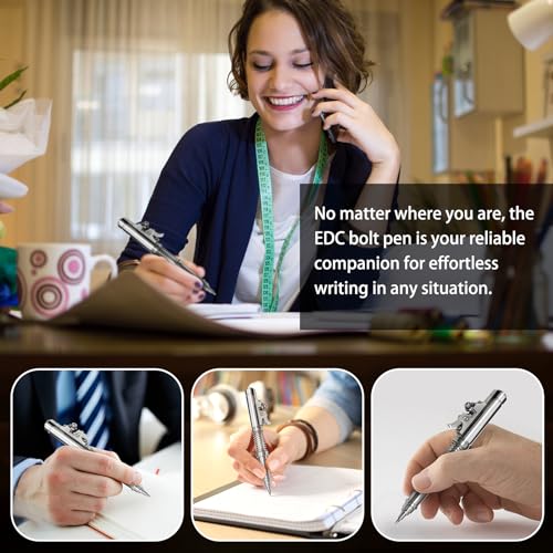 Heavy-Duty EDC Ballpoint Pen - Stainless Steel, Refillable, Push Cap Mechanism, Ergonomic Design for Office/Everyday Use (1-Pack) - style: Short Pen