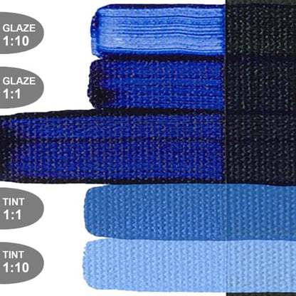 OPEN Slow-Drying Acrylics by GOLDEN, Anthraquinone Blue, 2 fl oz. tube, Professional Acrylic Paint, Semi-Transparent - color: Anthraquinone Blue, size: 2 Fl Oz (Pack of 1)