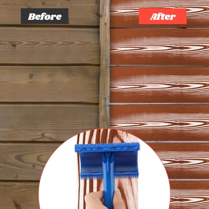 5 Pack Wood Grain Tool,Woodgraining Tool Kit,Texture Pattern with Handle Roller Rubber Empaistic Graining Tool Paint Look Like Wood for DIY Wall Room Art Decoration