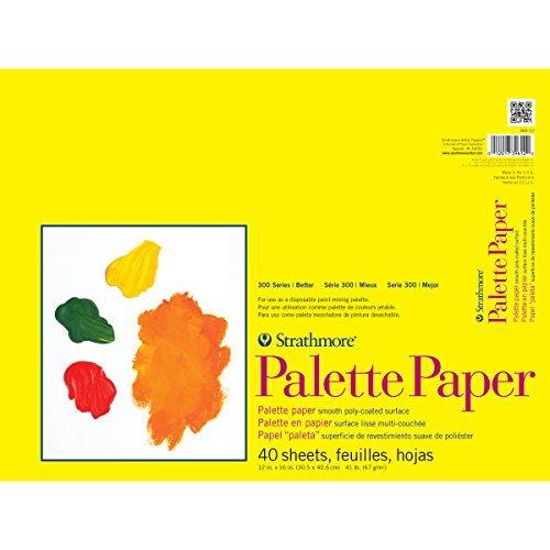 Strathmore 300 Series Palette Paper Pad, Tape Bound, 12x16 inches, 40 Sheets (41lb/67g) - Artist Paper for Adults and Students (Pack of 12) - size: 12x16 (Pack of 12)