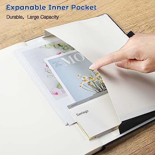 Blank Notebook, Hardcover Sketch Book, 8.5" x 11" Large Blank Journal, No Bleed Thick Paper Sketchbook for Drawing, Unlined Notebook Journal for Women Men, A4 Leather Sketchbook, Lay Flat, Purple - color: Purple