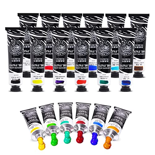 Paul Rubens Artist Oil Paint,18 Vibrant Colors with Great Lastfastness, 60ml Large Capacity Tubes, Oil Paint Set Supplies for Artists, Students, Beginners - color: 18 artist colors