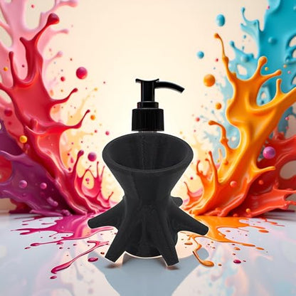 1Pc Black Flower Pouring Cup,Painting Funnel,7 Legs PainttDispenser,Reusable Floral Pattern Paintt Diverter Tool for DIY Making Pour Painting Supplies,Art Paints,Painting, Drawing and Art Supplies