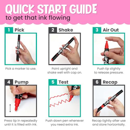 Chalkola Dual Tip Liquid Chalk Markers for Blackboard - (30 Pack, 1mm Fine Tip +5mm Bold) | Wet Erase, Erasable Chalkboard Markers, Chalk Pen for Signs, Car Windows, Wall Calendar, Glass, Board - style: Dual Tip - 1mm+5mm