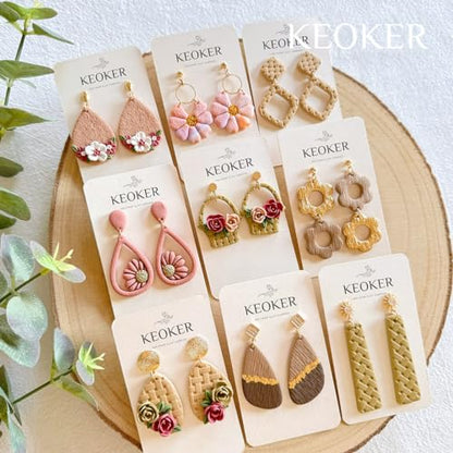 KEOKER Polymer Clay Texture Roller, Polymer Clay Roller for Making Earrings, Like Polymer Clay Texture Sheets, Great Work with Polymer Clay Cutters (Sandpaper Texture) - color: Grinding texture