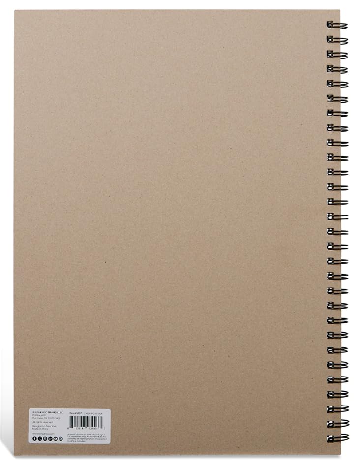 KINGART Cold-Pressed Watercolor Paper Pad – 11x15 Inch, 1-Pack – 20 Sheets, Perforated Side Spiral-Bound Heavyweight Art Pad for Wet Media Painting