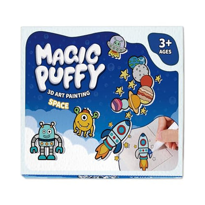 Magic Foam Texture Painting Kit, 3D Drawing Art Set,54pcs Arts and Crafts for Kits 3-10 Ideal Gifts for Boys and Girls,Aqua (Machine&Monster) - color: Machine&Monster