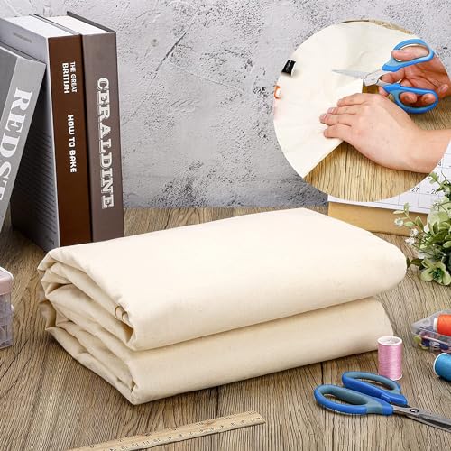 AK TRADING CO. Muslin Fabric/Textile Unbleached - Draping Fabric - Natural 10 Yards Medium Weight - 100% Cotton (63in. Wide) - color: Natural Unbleached, size: 10 Yards