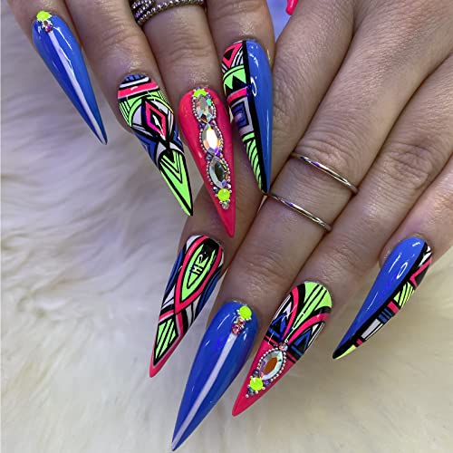 12 Color 3D Nail Art Pens Set, Kalolary Nail Point Graffiti Dotting Pen Drawing Painting Liner Brush for DIY Nail Art Beauty Adorn Manicure Tools - color: D