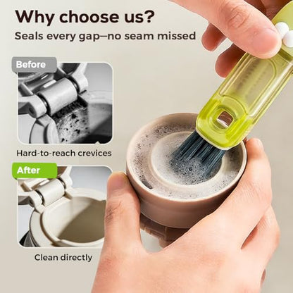 3 in 1 Cup Lid Cleaning Brush, 2026 New Multifunctional Bottle Brush Cleaner, Bottle and Straw Brush Cleaning Set, Crevice Cleaning Brush Tools for Gap Tight Spaces, Home Kitchen Gadgets (2PC B) - color: 2pc B