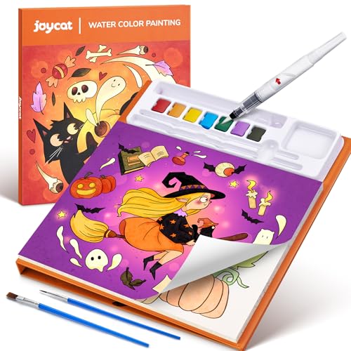 JoyCat Paint with Water Coloring Books for Toddlers, Watercolor Painting Sets for Kids Ages 3-5 4-8, Arts and Crafts Drawing Activities Toy Birthday Gifts for Boys Girls (Halloween) - style: Halloween