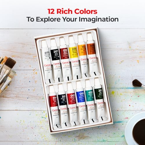 Camlin Kokuyo Artist 5ml Water Color Set - 12 Shades (Multicolor)