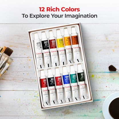 Camlin Kokuyo Artist 5ml Water Color Set - 12 Shades (Multicolor)