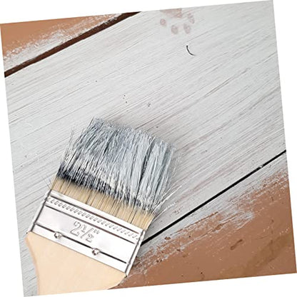 Homoyoyo 5pcs Handle Paint Brush Set for Oil and Watercolor Painting Thick Bristles for Furniture and Craft Projects Includes and Brushes