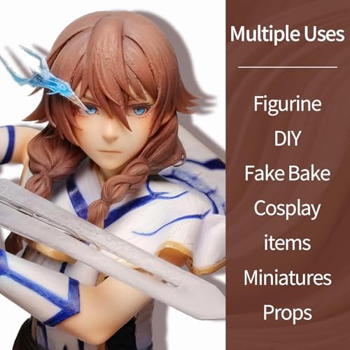 Lightweight Clay - Air Dry Clay, Ultra Light & Soft, Safe & Non-Toxic, Moldable & Flexible, DIY Modeling Clay for Anime Figures, Sculpting, Molding, Creative Art Crafts - color: Brown