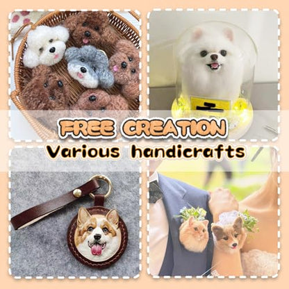 Nuvretk 7 Cute Silicone Molds for Needle Felting - Dog Nose Shapes for Stuffed Animals, DIY Crafts, and Accessories (Square) - size: DOG-Square