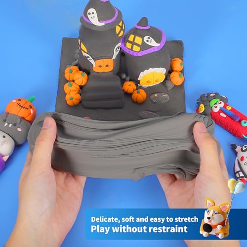 ifergoo Gray Air Dry Clay, DIY Creative Modeling Clay for Kids, Super Light Magic Foam Clay for Kids Age 3-12, Soft, No-Sticky & Non-Toxic, Molding Clay for School Art & Craft Project(Gray 100g/3.5oz) - color: Gray/100g