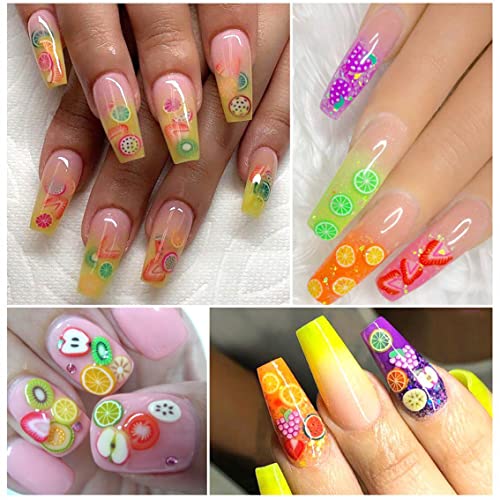 3000 PCS Polymer Fruit Slices Nail Art Slice for DIY 3D Polymer Slices Making for Nail Art（Fruit Slices） - color: Fruit