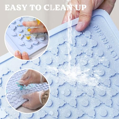 LET'S RESIN Premium Resin Collector Mat, 20" x 14"Large Easy Clean Silicone Mat for Crafts, Epoxy Resin,Placemat(Blue) - size: 20" x 14"