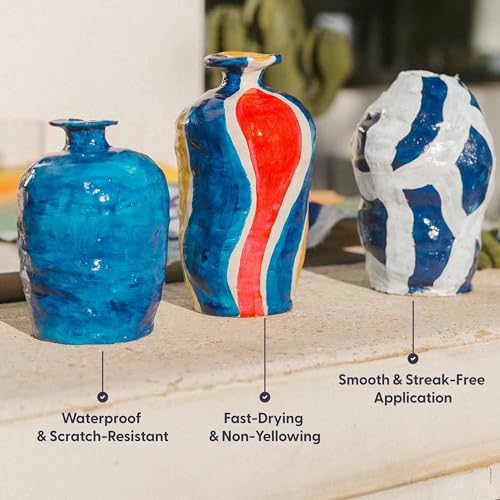 Sculpd 120 ml Air Dry Clay Glaze - Gloss, Scratch Resistant and Waterproof Pottery Glaze, Gloss Varnish for Air Dry Clay - color: Gloss Varnish, size: 120 ml
