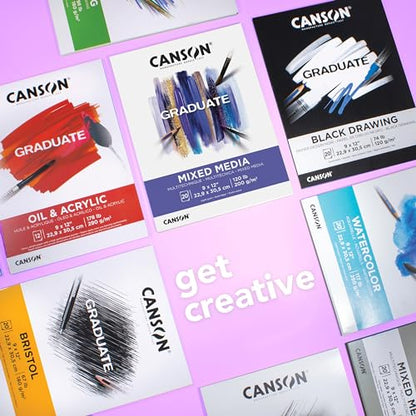 Canson Graduate Sketch Pad, Foldover, 11x14 inch, 40 Sheets | Artist Paper for Adults and Students - Drawing, Sketching and Art Journaling - size: 11x14 inch