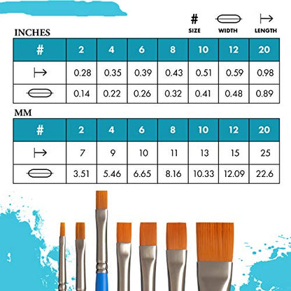 Princeton Artist Brush FS-6 Select Synthetic Brush Flat Shader Size 6 - color: Princeton Blue, size: Size 6