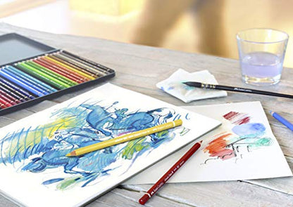 Faber-Castell Art & Graphic Albrecht Dürer Watercolour Pencil, (134), Crimson, For Art, Craft, Drawing, Sketching, Home, School, University, Colouring - color: Crimson