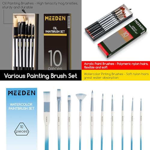 MEEDEN 141PCS Art Supplies with French Easel, All-in-one Painting Set for Artists Beginners - size: 149pcs