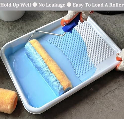 Great Andrew 9-Inch Paint Tray Liner, 21 PCS Plastic Paint Roller Tray Liner Set, Disposable Paint Pan Liners for Painting House, Walls, Floors, Home Improvement DIY Projects - size: 21 Pack Liners, 9 In