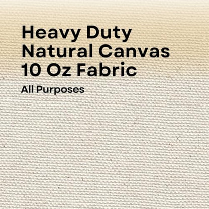 Natural Cotton Duck Canvas 10 Oz –72-Inch Wide x 50 Yards Length - Durable Fabric for Tote Bags, Upholstery, Crafts, Backpacks, Art Projects & DIY Crafts - size: SF-10oz 72-50