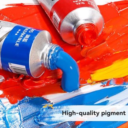 Paul Rubens Oil Paint, 20 Colors x 50ml Large Tubes, Professional Oil Based Paint Set with High Saturation, Creamy Texture, and Consistency, Art Supplies for Artists, Students, Beginners - color: 20 colors*50ml-A