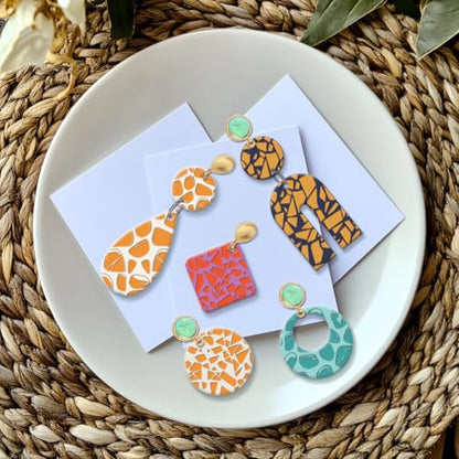 CHGCRAFT Tile Pattern Polymer Clay Texture Sheets Pebble Texture Silicone Clay Texture Stamp Clay Modeling Pattern Pad Texture Sheets for Earrings Jewelry Making - style: Pebble
