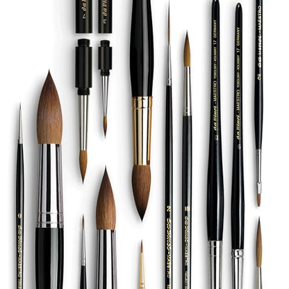da Vinci Watercolor Series 10 Maestro Paint Brush, Round Kolinsky Red Sable, Size 18 - size: Size 18, style: Round Series 10