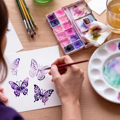 2 Sheets Butterfly Silk Screen Stencil, 12 Styles Butterflies Self-Adhesive Silk Screen Printing Stencils Reusable Mesh Stencil for Painting on Wall, Wood, T-Shirt, Home Craft Decor - style: Butterfly
