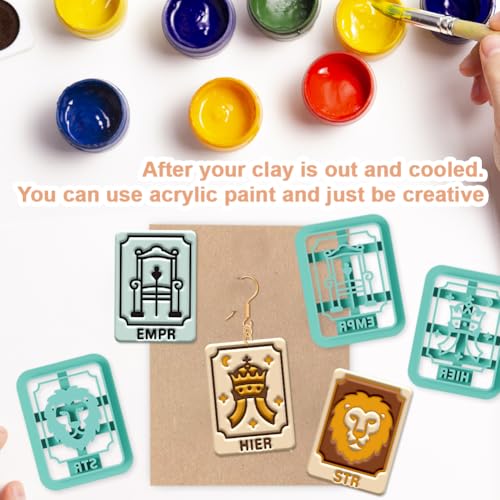 11Pcs Tarot Card Polymer Clay Cutters Divination Clay Earrings Cutters Polymer Jewelry Cutter for Earrings Making Birthday Party DIY Supplies - style: Tarot Card