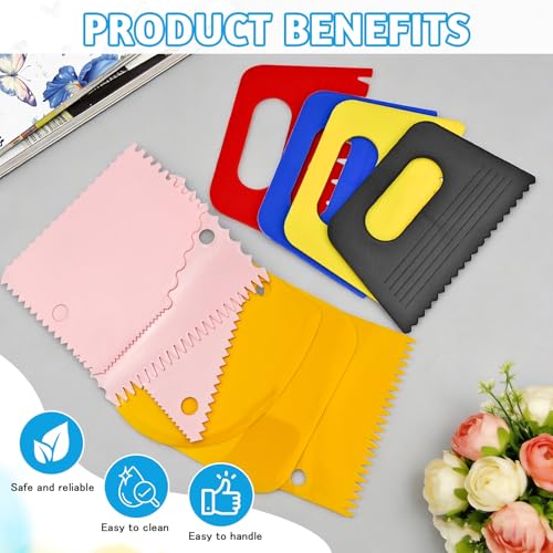 15 PCS Palette Knife Set, Plastic Textured Art Supplies Kit, 5 Pcs Stainless Steel Palette Knives, Clay Scraper Set for Drawing Artists, Acrylic Painting, DIY Crafts (15 PCS) - color: 15 Pcs