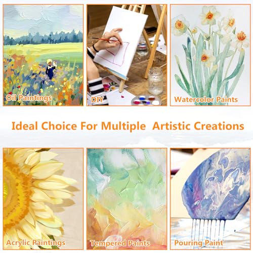 Canvas for Painting 12 x 16 inches, 5 Packs Blank Canvas Board Cotton Acid-Free Canvas Panels for Acrylic Paint, Oil Paint & Wet Water Art Media, Hobby Painters and Beginners - size: 5 Packs 30x40cm