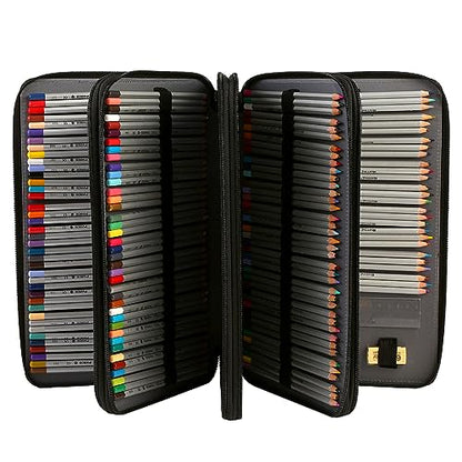 300 Slots Pencil Case - Large Capacity Pencil Holder with Zipper Closure, Twill Fabric, Galaxy Black - color: Galaxy Black, size: 300