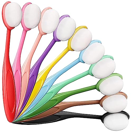 10 PCS Ink Blending Brushes for Card Making Supplies, Color Coded Handles Blender Brushes for Stamping Scrapbooking Stencil Brush, Craft Blending Brush, Distress Ink Blending Tool - color: 10 Color