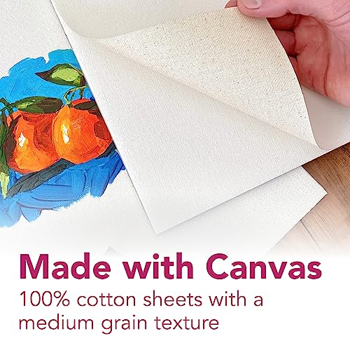 Strathmore 300 Series, Canvas Pad, 9x12 inch – Triple Primed, 100% Cotton Canvas, Plein Air Artists, Acrylic Paint and Oil Paint, 10 Sheets (Pack of 6) - size: 9x12 (Pack of 6)