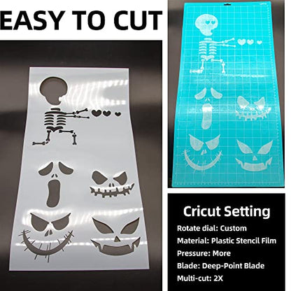 7mil Blank Mylar Sheets for Stencil,10PCS 12X24 inch Milky Translucent PET Blank Stencils Sheets, Template Material for Cutting Machines, Laser Cutting, Food-Safe Craft Plastic - size: 7mil, 12" x 24", 10 Pack